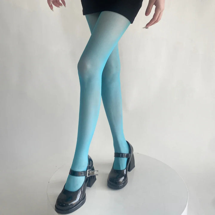 Farbig Strumpfhose für Damen | Oberschenkelhoch