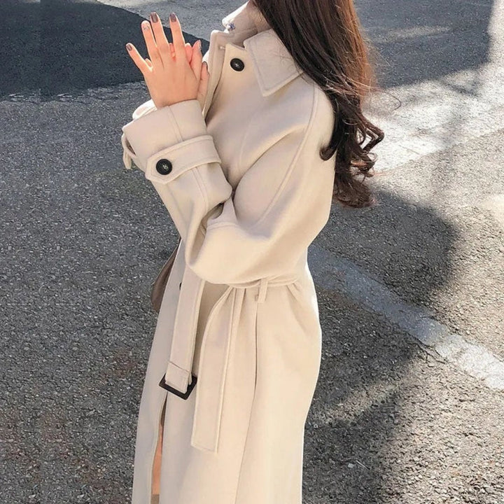 Damen Stilvoll Trenchcoat | Langschnitt