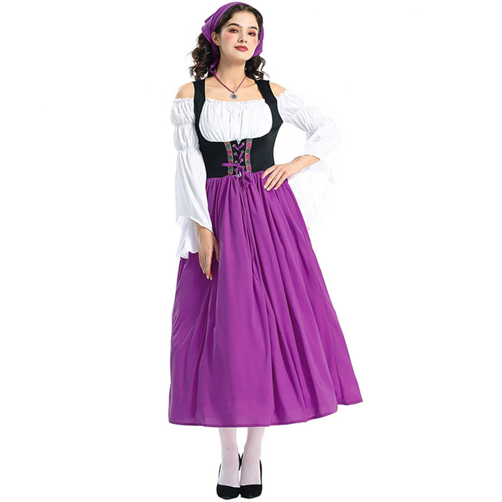 Langärmeliges Oktoberfest-Dirndlkleid für Damen