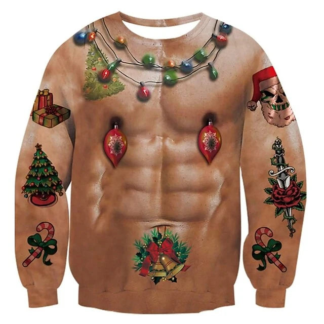 Ugly Xmas Pullover Herren | Dicker Bauch