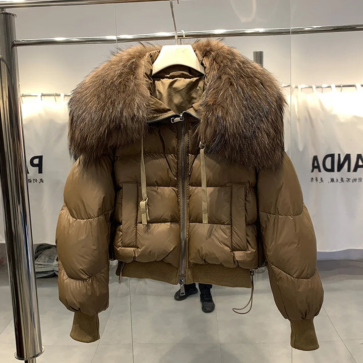 Kurz Daunenjacke Damen | Stilvoller Kragen