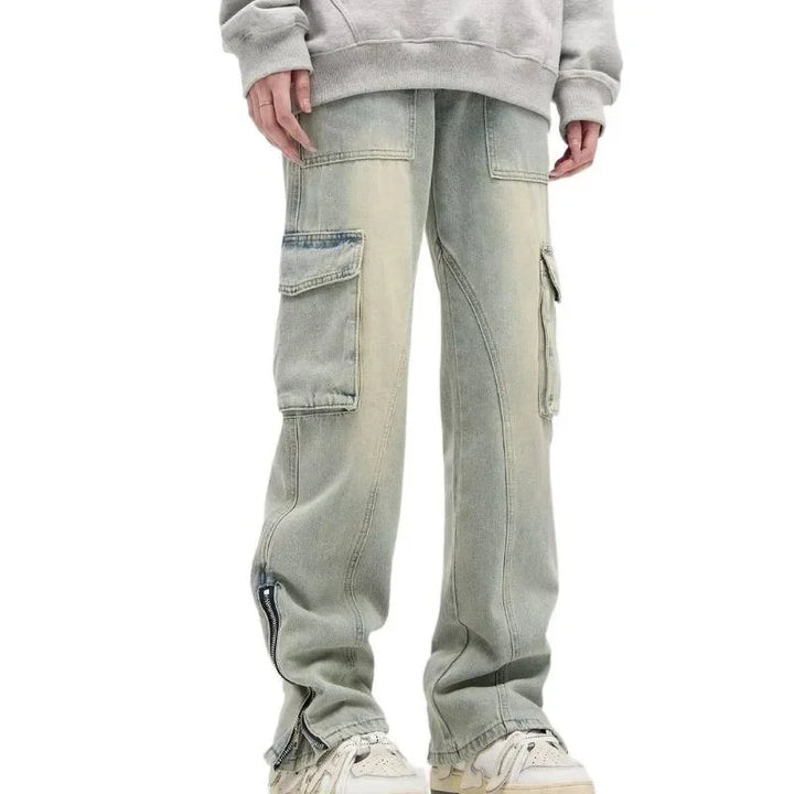 Herren Hellblau Baggy Jeans | Seitentaschen