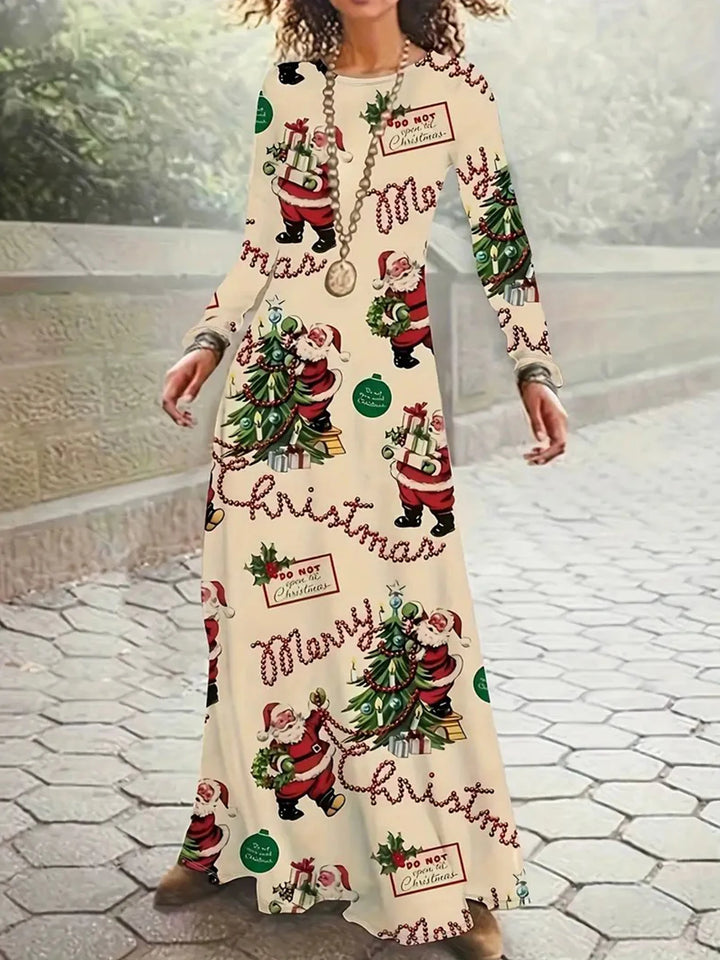 Lang Weihnachtskleid Damen | Pullover Stil