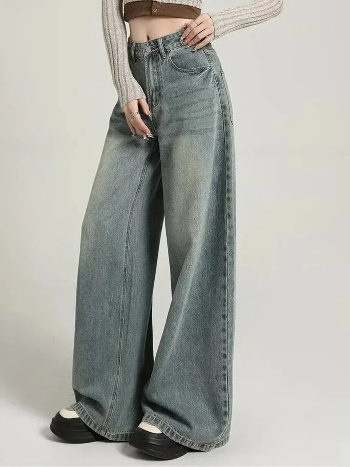 Damen Lang Baggy Jeans | Lässig