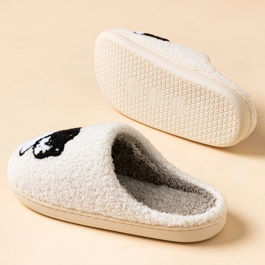 Damen Weiche Katze Hausschuhe | Schlupf