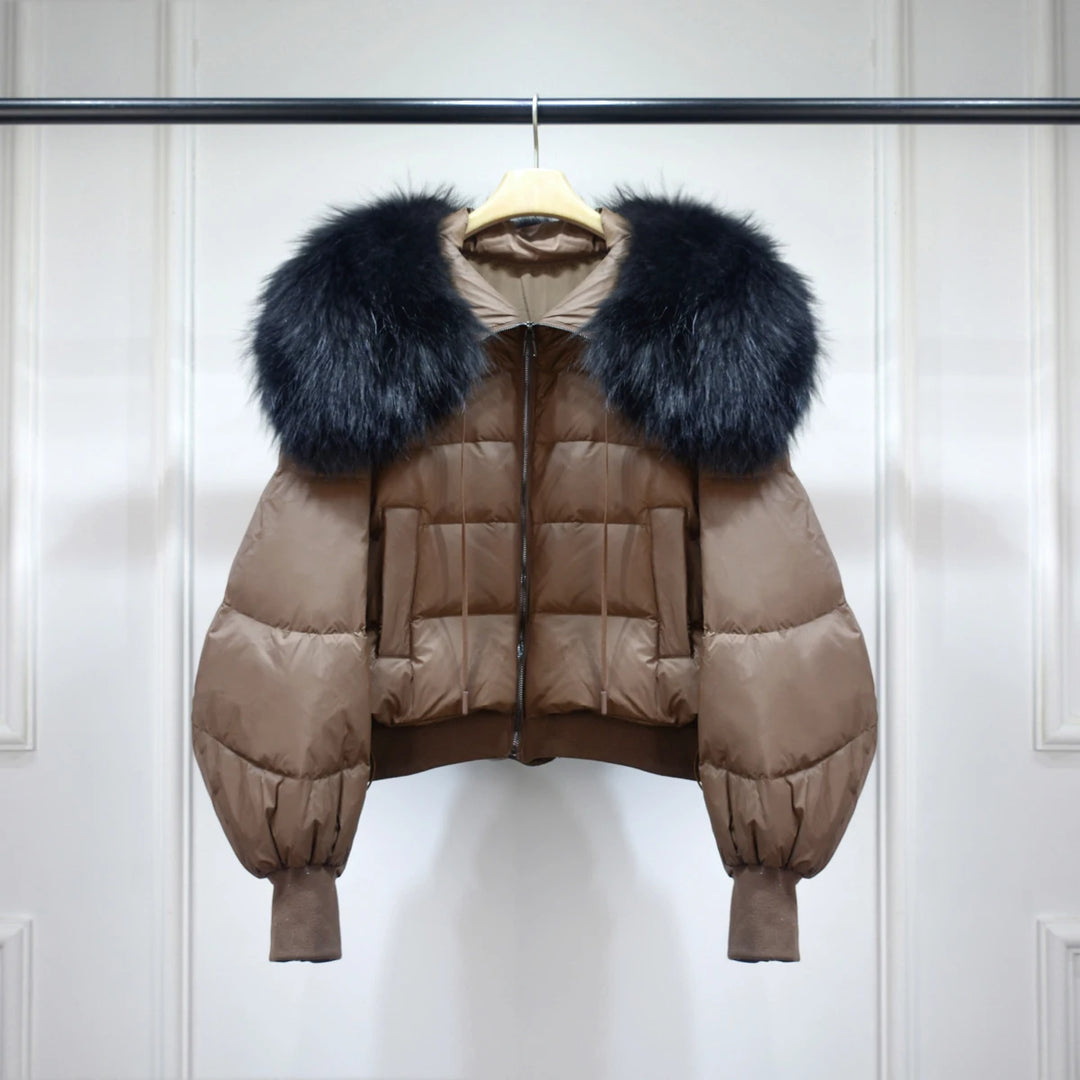 Kurz Daunenjacke Damen | Stilvoller Kragen