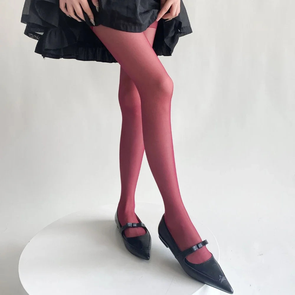 Farbig Strumpfhose für Damen | Oberschenkelhoch