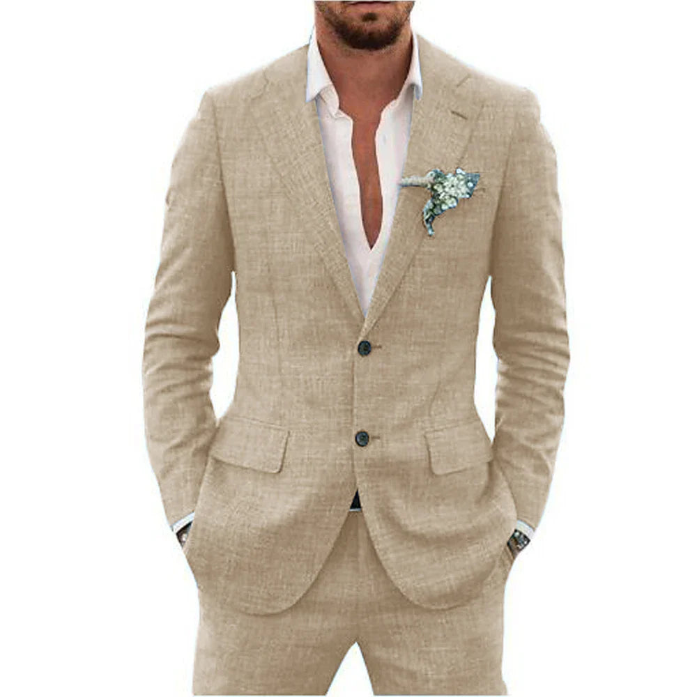 Herren Sommer 2-Teiler Hochzeitsgast Anzug Set | Leicht