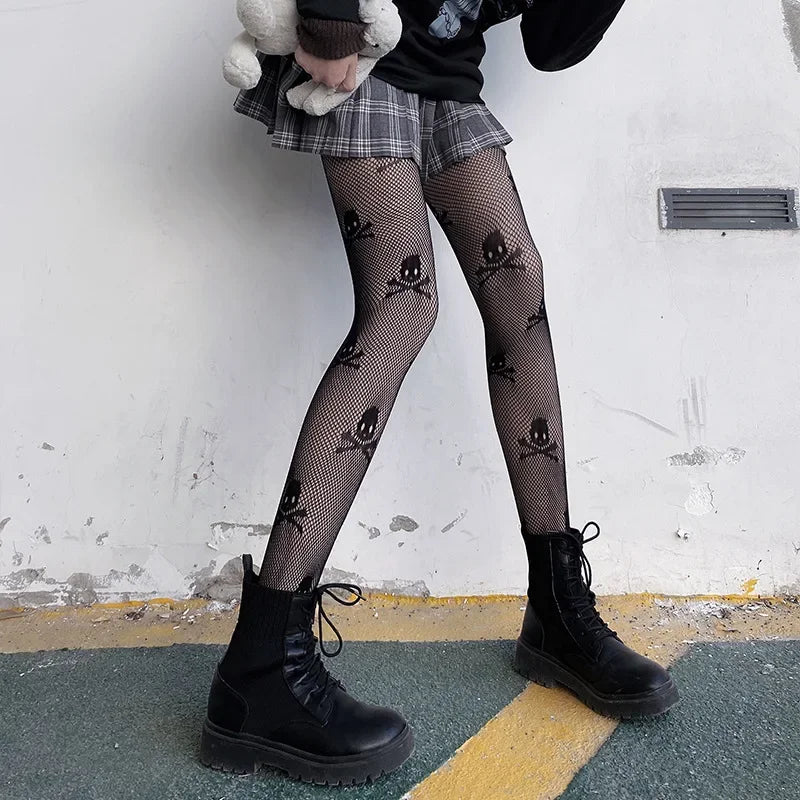Gotik Strumpfhose für Damen | Retro