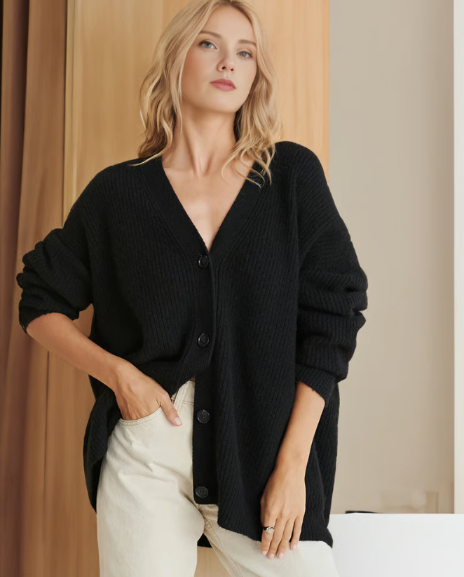 Damen Einfach Strickjacke | Warme