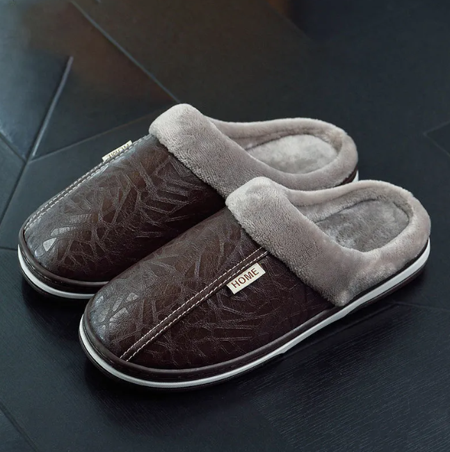 Unisex Warm gefütterte Anti-Rutsch Hausschuhe | Schlupf