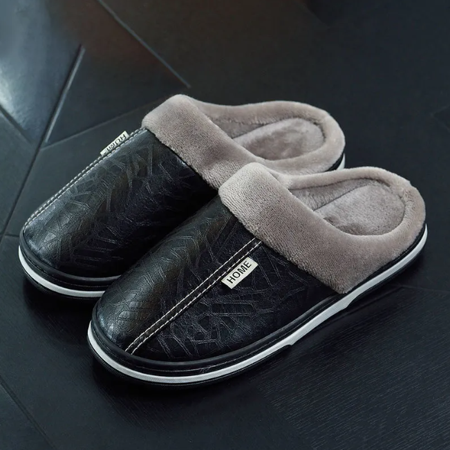 Unisex Warm gefütterte Anti-Rutsch Hausschuhe | Schlupf