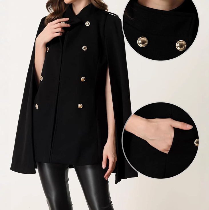Damen Gemütliches Kap Mantel | Mode