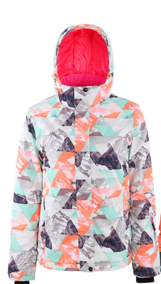 Warme Skijacke Damen | Stilvoller Druck