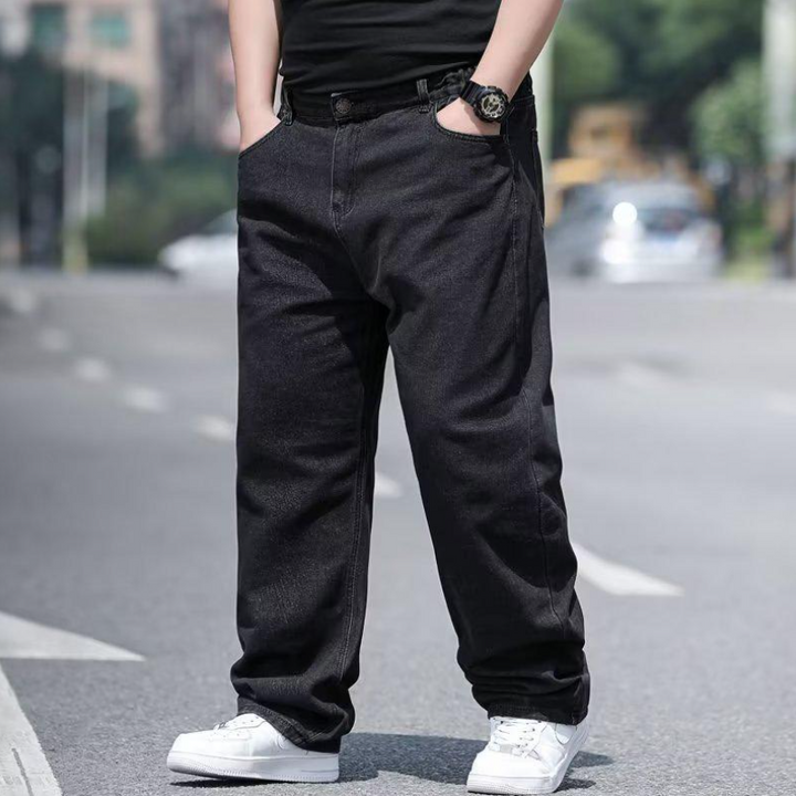 Herren Schwarz Baggy Jeans | Klassisch