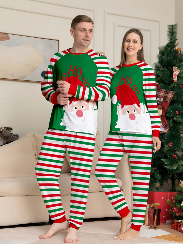 Paar Weihnachtpyjama Unisex | Gestreift