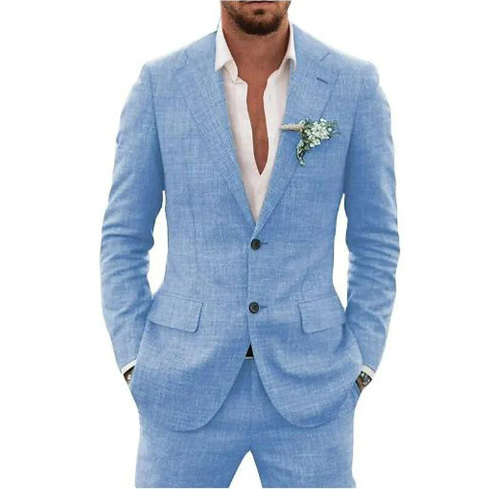 Herren Leicht 2-Teiler Hochzeitsgast Anzug Set | Sommer