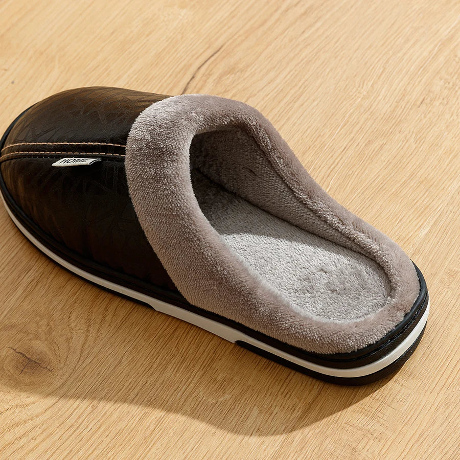 Unisex Warm gefütterte Anti-Rutsch Hausschuhe | Schlupf