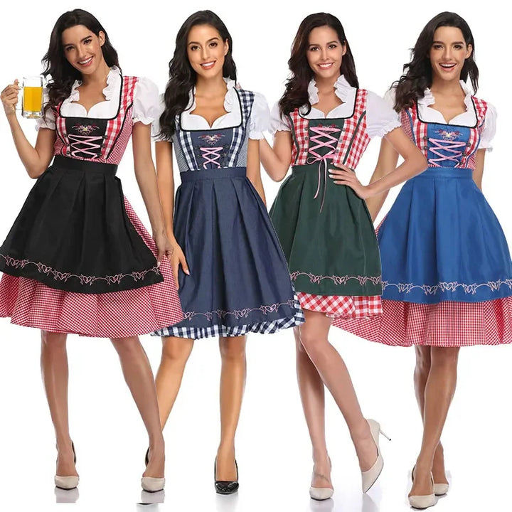 Damen Oktoberfest Dirndl mit Schürze