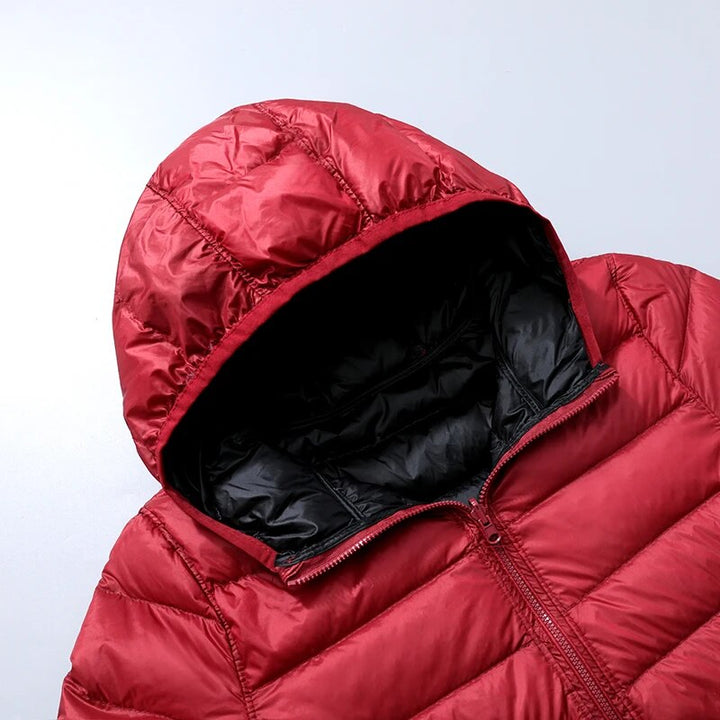 Umkehrbar Daunenjacke Damen | Mit Kapuze