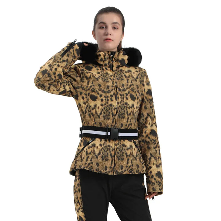 Schlank Skijacke Damen | Mit Gürtel