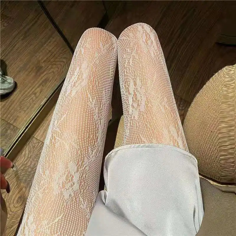Ausgehöhlte Strumpfhose für Damen | Blumenmuster
