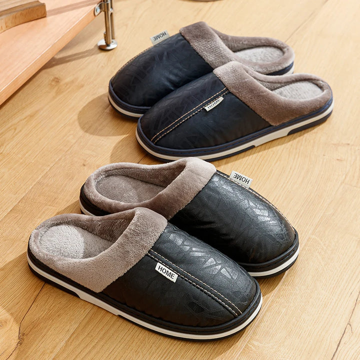 Unisex Warm gefütterte Anti-Rutsch Hausschuhe | Schlupf
