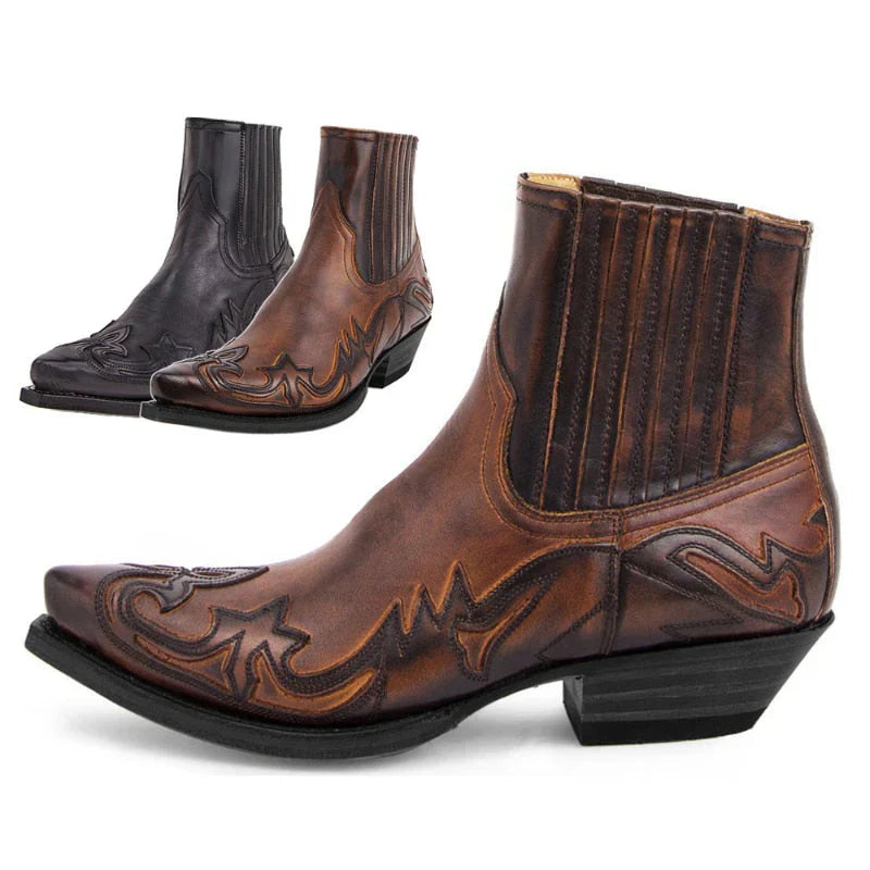 Herren Cowboy Hineinschlüpfen Stiefel | Knöchellang