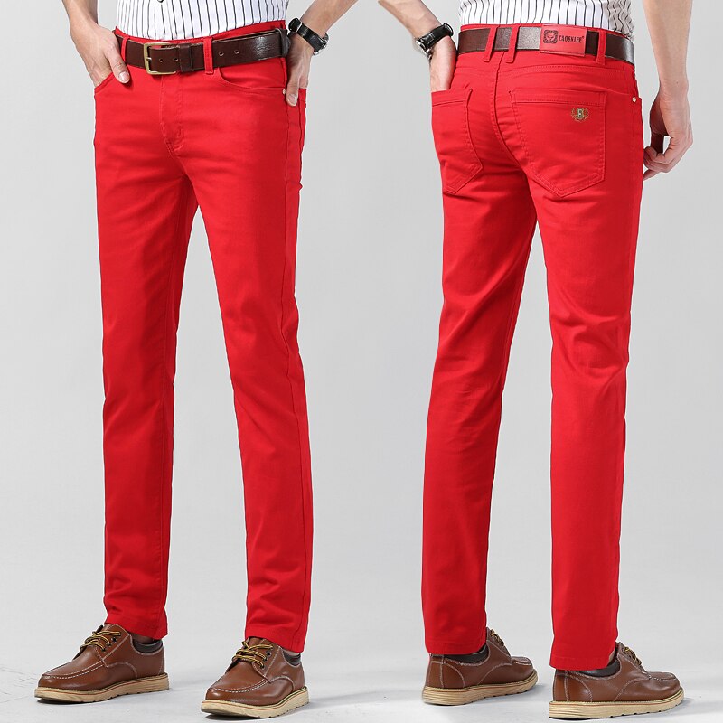 Herren Farbig Hose | Schlanke Passform