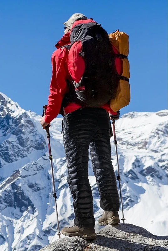 Enten Daunen Skihose Unisex | Doppelseitiger Reißverschluss