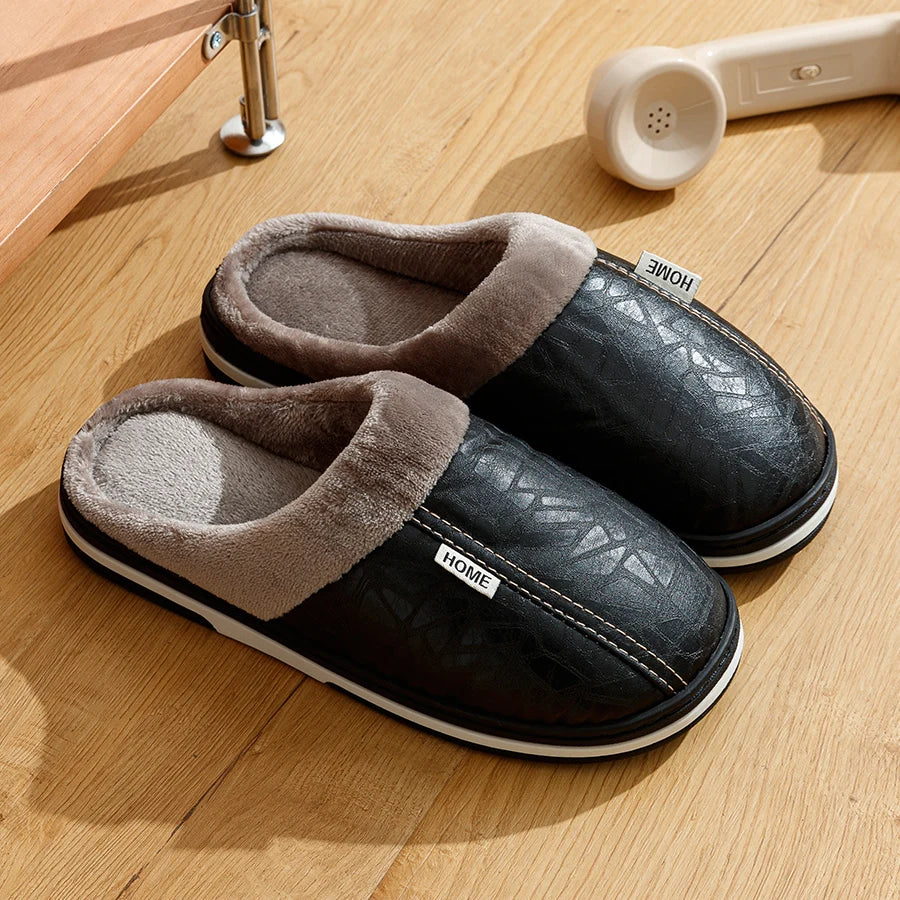 Unisex Warm gefütterte Anti-Rutsch Hausschuhe | Schlupf