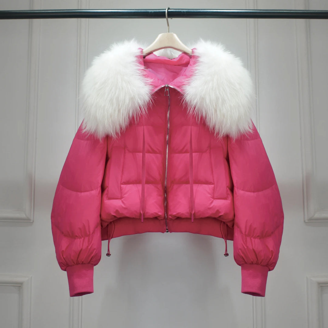 Kurz Daunenjacke Damen | Stilvoller Kragen