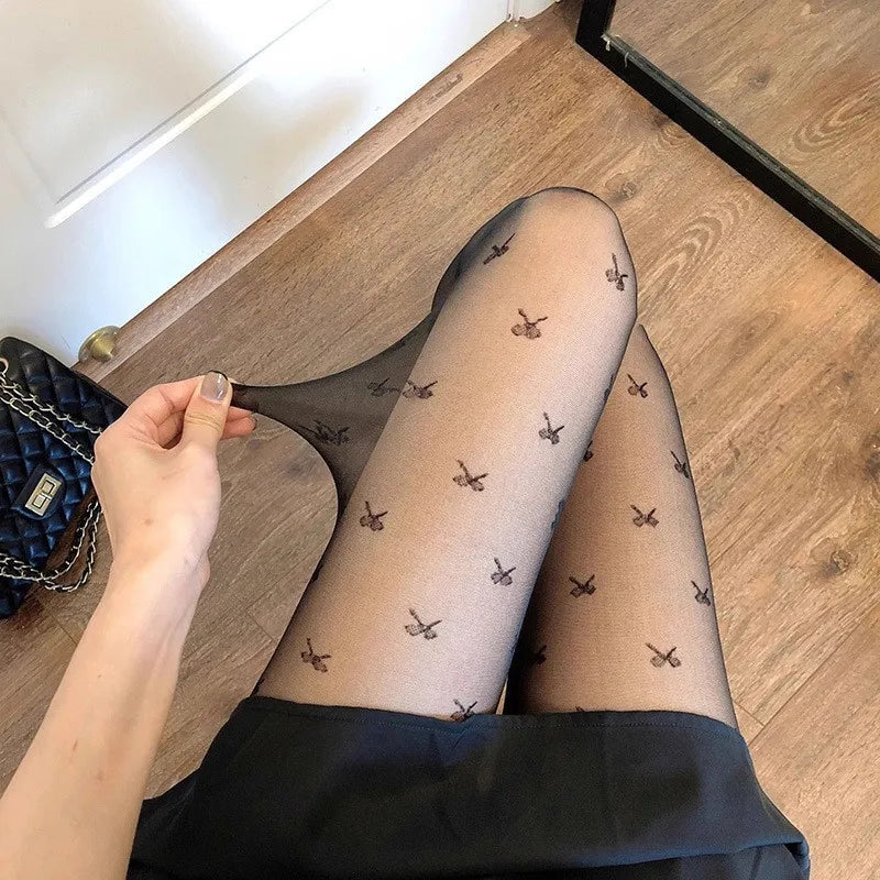 Transparente Strumpfhose für Damen | Herzen