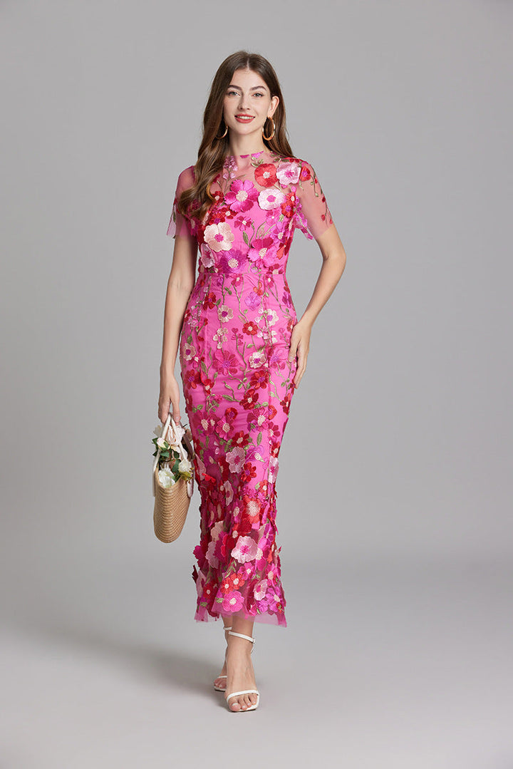 Stilvolles Sommerkleid Mit Blumenmuster Für Damen | Midi