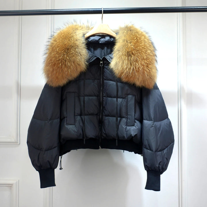 Kurz Daunenjacke Damen | Stilvoller Kragen