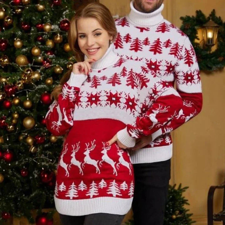 Paare Weihnachtenpullover | Rollkragen