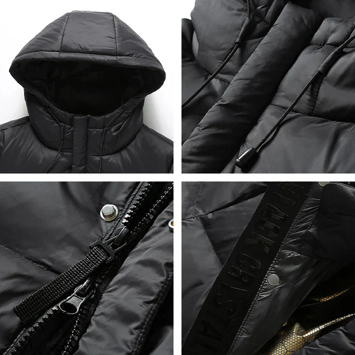 Herren Lang Winter Jacke | Mit Kapuze