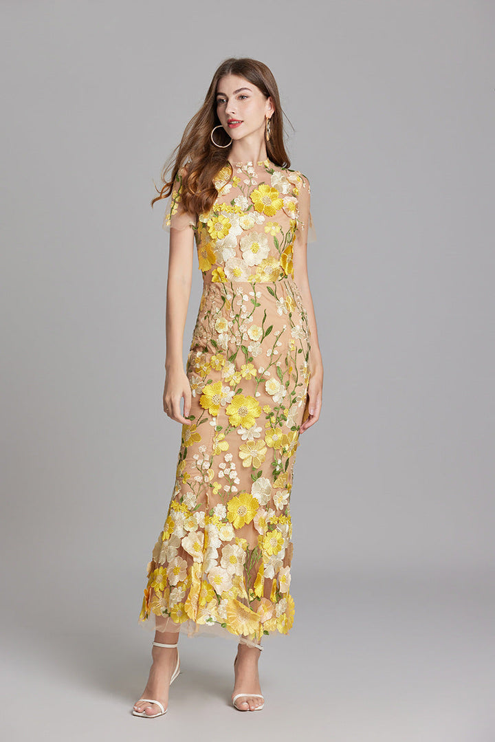 Stilvolles Sommerkleid Mit Blumenmuster Für Damen | Midi