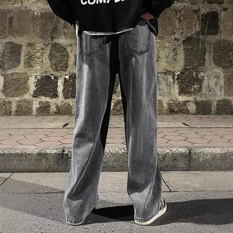 Herren Lässig Baggy Jeans | Hohe Taille