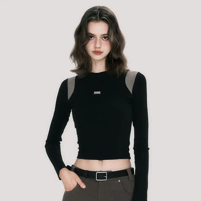 Damen Langarm-Top | Schwarz
