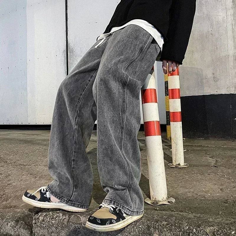 Herren Straßenmode Baggy Jeans | Weite Beinpartie