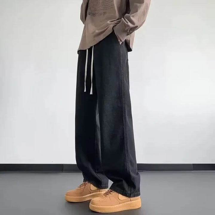 Herren Lässig Baggy Jeans | Hohe Taille