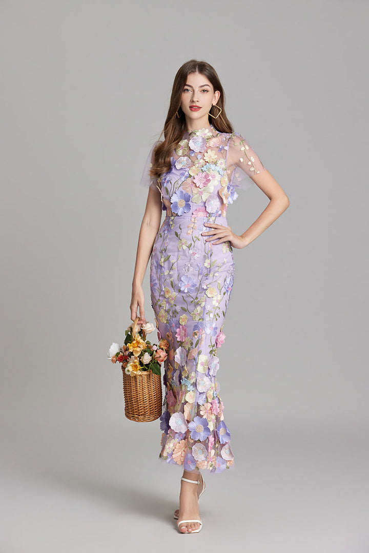 Stilvolles Sommerkleid Mit Blumenmuster Für Damen | Midi