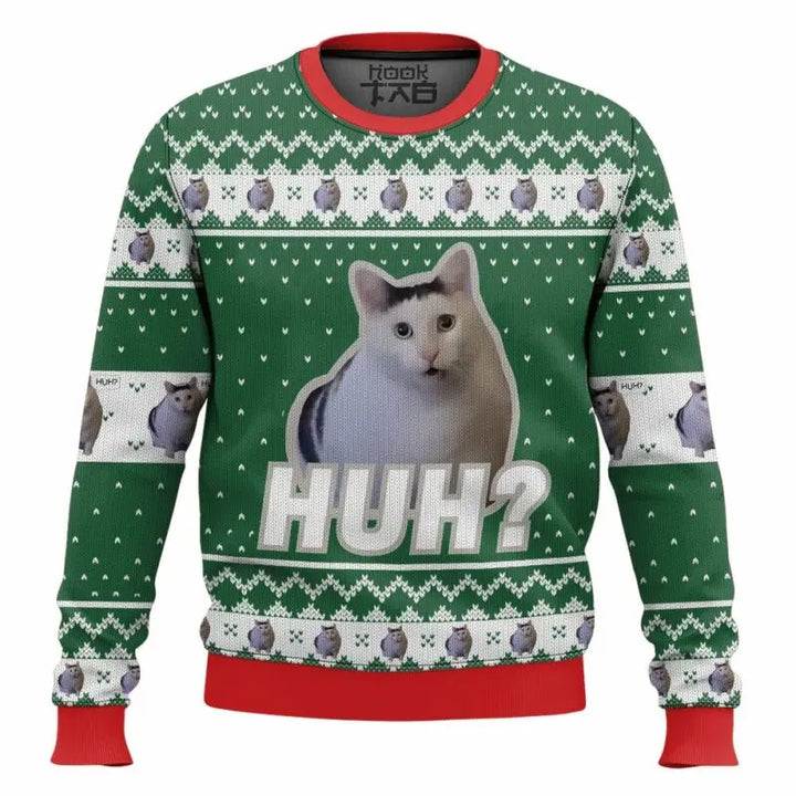 Ugly Xmas Pullover für Herren | Katzen Meme