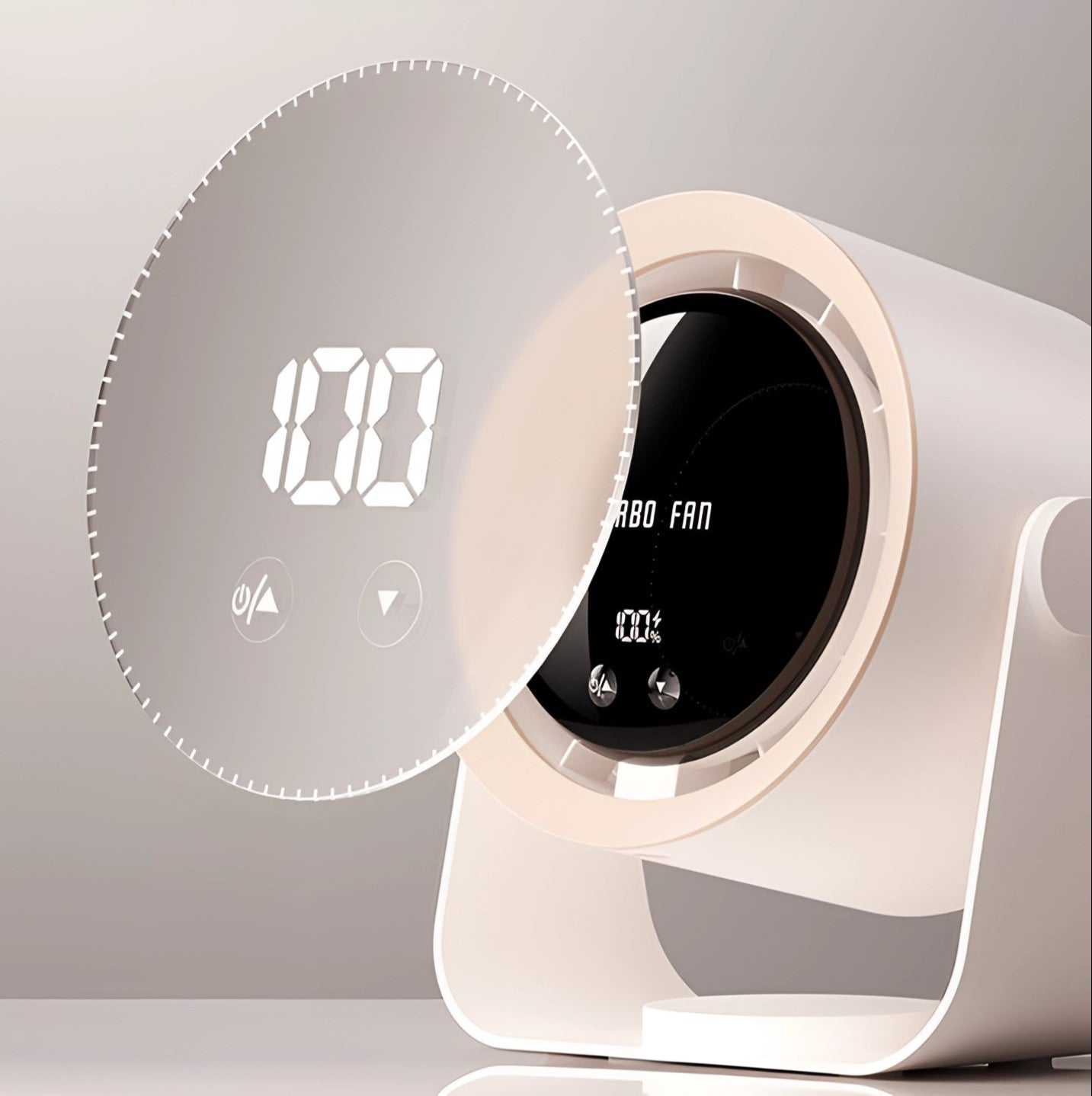 AeroBrise | Kompakter Bladloser Ventilator | Weiß