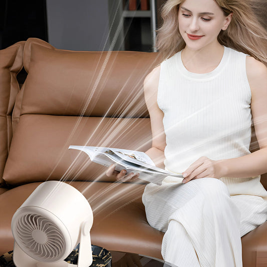AeroBrise | Kompakter Bladloser Ventilator | Weiß