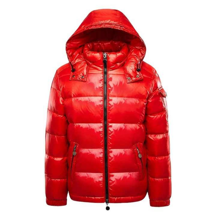 Herren Puffer Kapuze Langarm Jacke | Reißverschluss