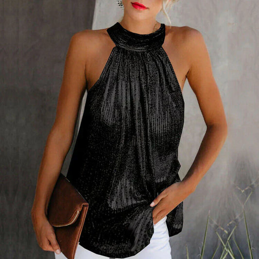 Damen Glitzer Haltertop | Party