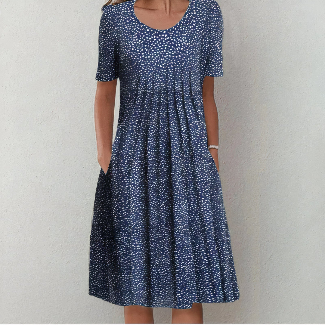 Damen Plissee Sommerkleid | Midi