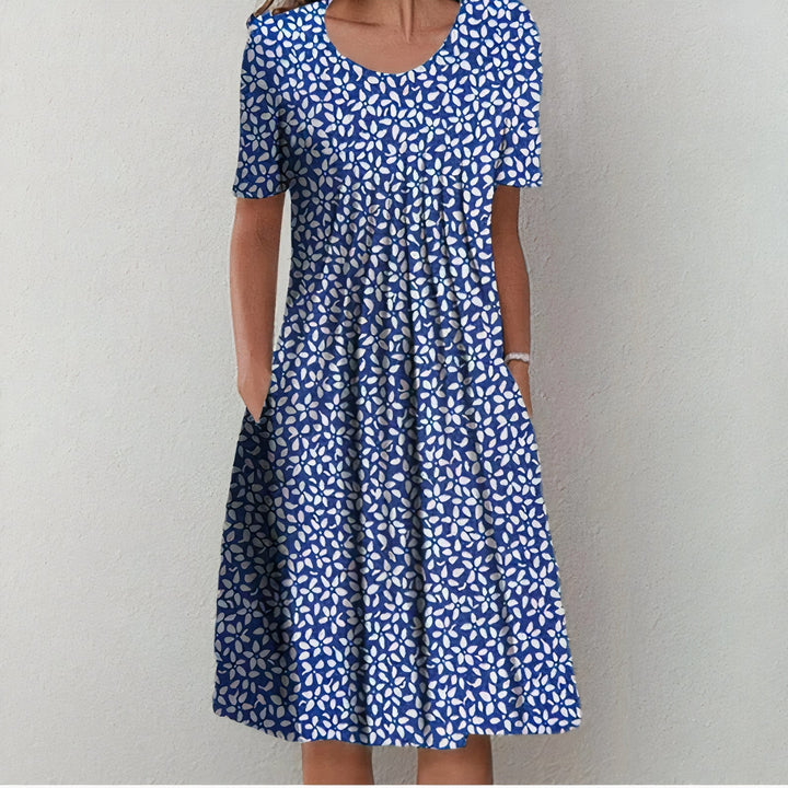 Damen Plissee Sommerkleid | Midi
